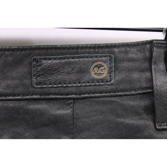 AG Adriano Goldschmied The Caden Tailored Trouser Coated Faux Leather Black 30R - Picture 5 of 12